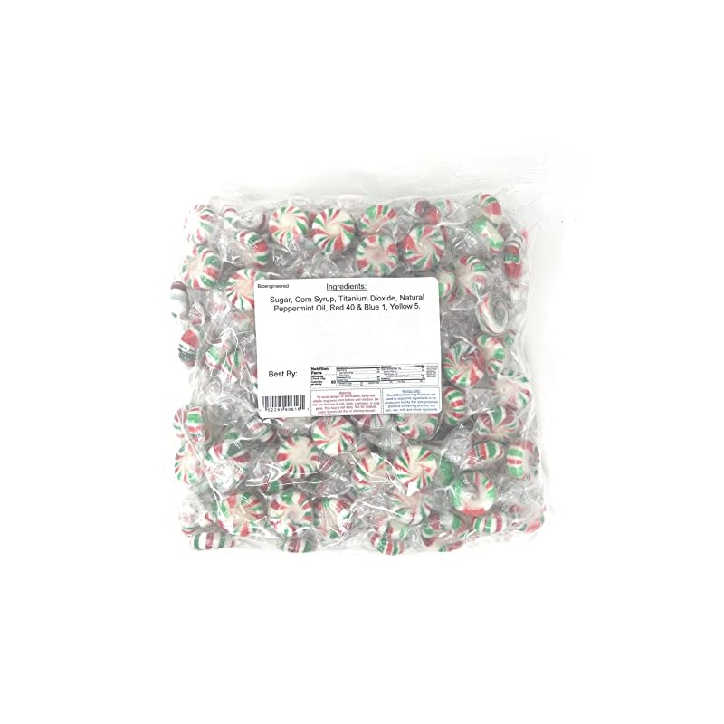 Yankee Traders Christmas Starlight Mints - 2 Lbs (Red, Green