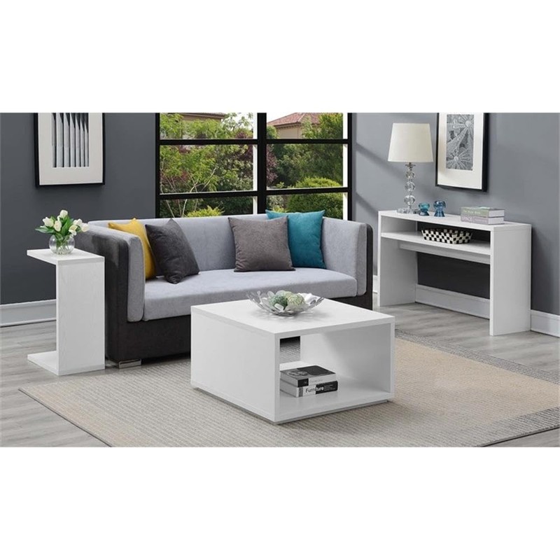 Convenience Concepts Northfield Admiral Square Coffee Table, White