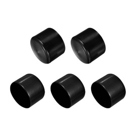 QUARKZMAN Pack of 5 Rubber End Caps 59 mm ID Rubber Caps Rubber Plugs Round Sliding Caps Chair Leg Caps Foot Caps Protective Caps End Tips Cover Plugs Plastic for Pipe Furniture Black