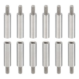 PATIKIL Pack of 12 M3 Spacers, M3 18 + 6 mm Spacer Aluminium Thread Spacer Screws Set 3 mm ID 5 mm OD Metric Male Female Thread Adapter
