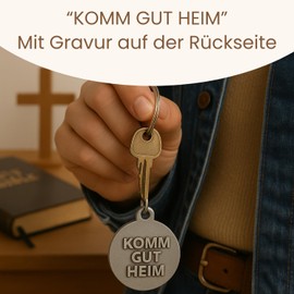 ELBKAISER - Christopher Car Keyring - Saint Christopher Car Pendant for Drivers - Patron Saint Drivers - Christopher for Car, Saint Ch, Komm Gut Heim, Unit size