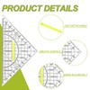 Set Square Set with Handle, Plastic Set Square 20 cm,