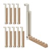Relaxdays Folding Hook for 6 Hangers, Metal and Wood, Hooks