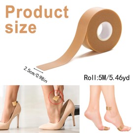 Wzenclave 6 Rolls Moleskin Roll Purpose Anti-Slip Foot Care Sticker Foam Foot Care Self-Adesive Tape Cushioned Protection Shoes Insoles Protect Skin from Rubbing for Toes Feet Blisters Prevention