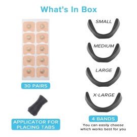 60 Dilatador Respiración Tiras Nasal Magnetico Anti Ronquido