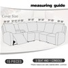 ALIECOM Waterproof Reclining Sectional Couch Covers for Reclining Sectional Stretch