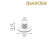 Wagner QuickClick® Plastic Gliders, Furniture Glides, Chair Glides, Set of