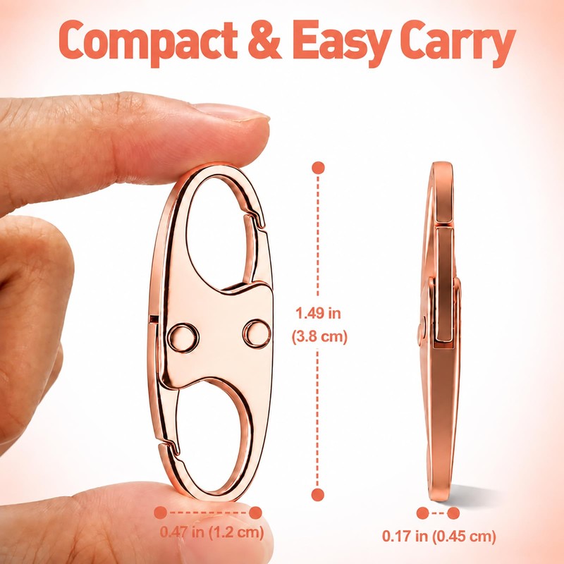 6 Pack Zipper Clips Anti Theft, Double Opening Zipper Lock