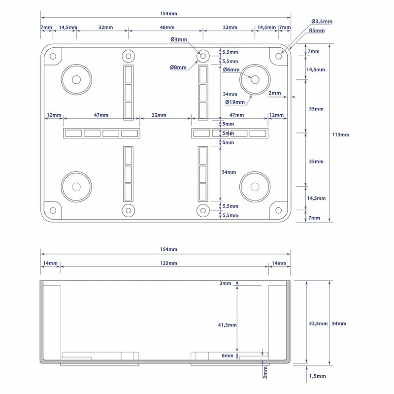 Junction Box ABS Housing 155 x 115 x 75 mm