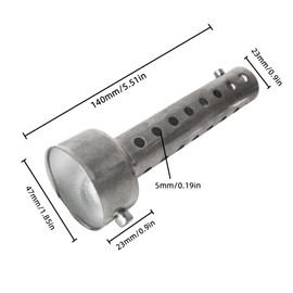 Andux Zone Motorcycle Rear Silencer 47 mm Removable Universal Rear Silencer XSQ-03 (Silver)
