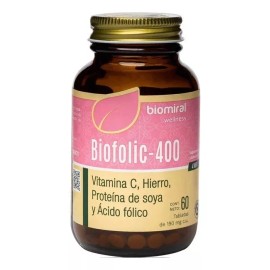 Suplemento Biomiral BIOFOLIC 400 - Cápsulas de Vitaminas con Ácido Fólico