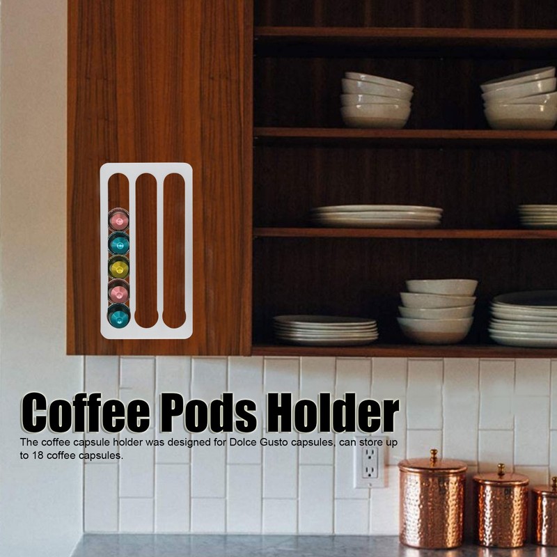 Wall Mounted Coffee Capsule Holder Coffee Pod Rack Storage Shelves