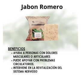 Jabon artesanal romero 100 gr, paquete de 3 piezas