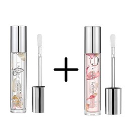 Handaiyan Natural Lip Gloss Oil: Glass-Like Shine & 24H Hydration,Non-Sticky Moisturizing Lip Gloss Makeup Glossy Springtok - Color: #01+#02