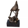 NBRANI261 Niagara Furniture, Bronze Cardinal on Marble Base, Bronze