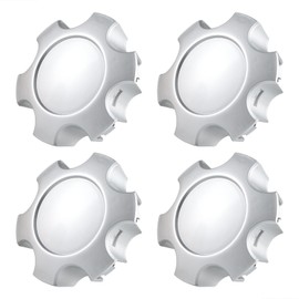 KPALAG 4 PCS Wheel Center Hub Caps Compatible with 6 Lugs Tundra 17" 5 Twin Spoke Silver Wheels 2003-2006, Sequoia 17" 5 Twin Spoke Silver Wheels 2003-2007 Replace#: 42603-AF030
