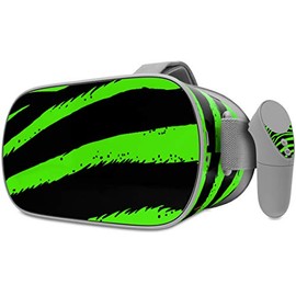Decal Style Skin Wrap Compatible with Oculus Go Headset - Zebra Green (Oculus NOT Included)