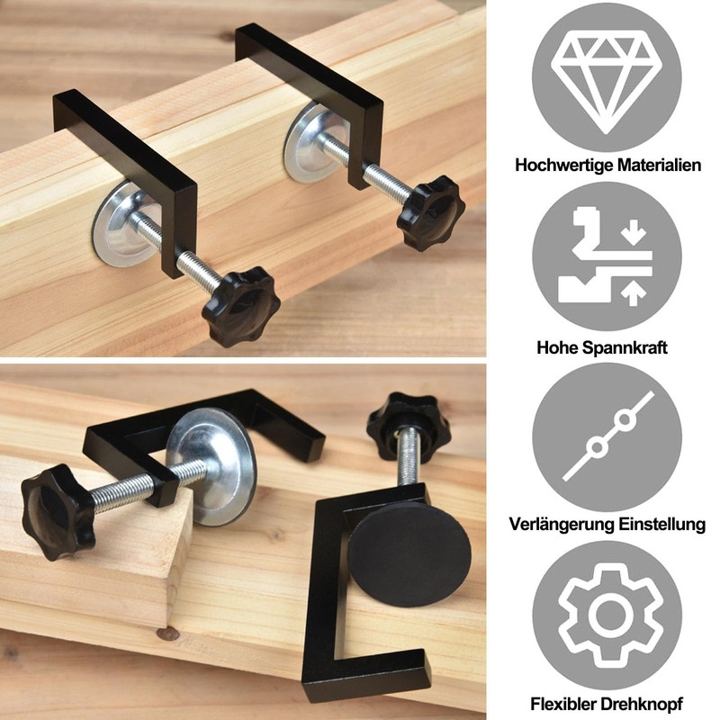 G Clamp Kit, 4 Pieces G Clamp Made of Metal,