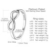 Suplight 925 Sterling Silver Infinity Ring Enagement Rings Wedding Band