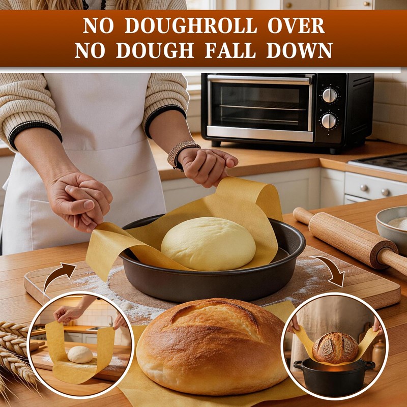 Tchrules Dutch Oven Liners, with Extended Handles Unbleached 100 Pcs