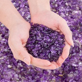 EZEELAI 3 LB Amethyst Crystal Rocks Tumbled Crushed Stones Amethyst Crystal Quartz Chips Bulk Natural Gemstones Healing Reiki Mini Quartz Vase Filler Fish Tank Gravel Rocks