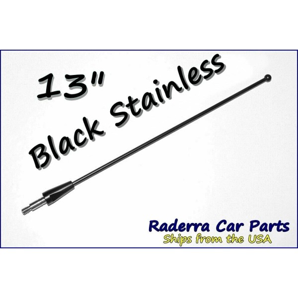 Raderra 13" Black Stainless AM FM Antenna Mast FITS: 2017-2025