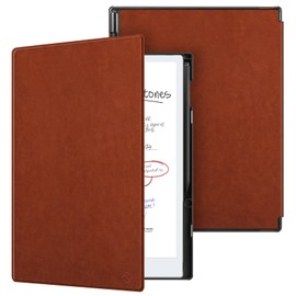 Fintie Case for 11.8" Remarkable Paper Pro Color Tablet 2024 Released, Slim Lightweight Hard Back Shell Book Folio Cover with Pen Holder Auto Wake/Sleep for Remarkable Paper Pro, Vintage Brown