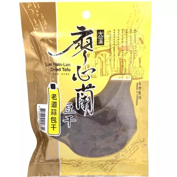 Liao Hsin-Lan Dried Tofu - Garlic Flavor 100g廖心蘭大溪豆乾老道蒜