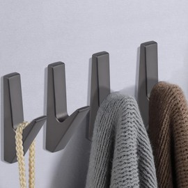 JJWNMLL Pack of 6 coat hooks, pearl black coat hooks, coat hooks, acoustic panels, coat hooks wall for bathrooms, kitchens, foyers and hallways