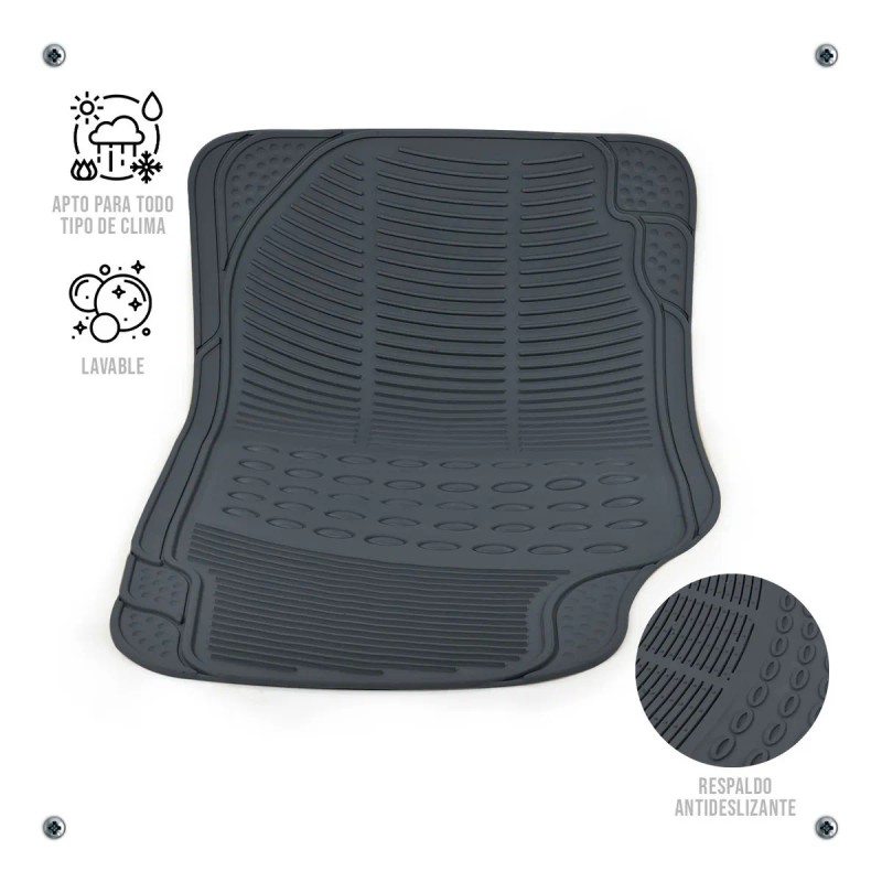 Tapete Automotriz Universal Uso Rudo Juego De 4 Piezas
