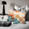 Umootek 4Pcs Floral Throw Pillow Covers Plush Square Pillow Covers