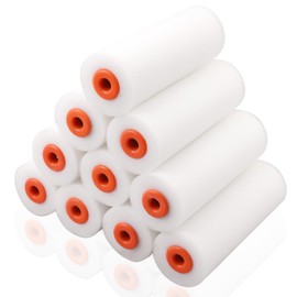 10 Stück Farbroller Klein 10cm, Farbroller Wandfarbe Mini Farbroller Pinsel, Lackierwalze Schaumstoff mit Hoher Dichte, Farbrollen für Familienzimmer Wand Architekturdekoration und Malerbedarf