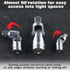 LEONTOOL 3 Pcs Universal Joint Socket Set Swivel Socket Adapter