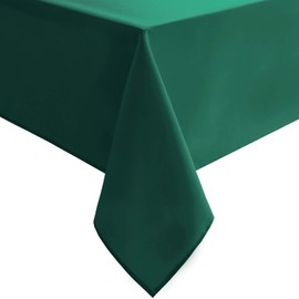 Hiasan Rectangle Tablecloth - Waterproof Wrinkle Resistant and Spillproof Washable Fabric Table Cloth for Dining Room Kitchen, Emerald Green, 60 x 120 Inch