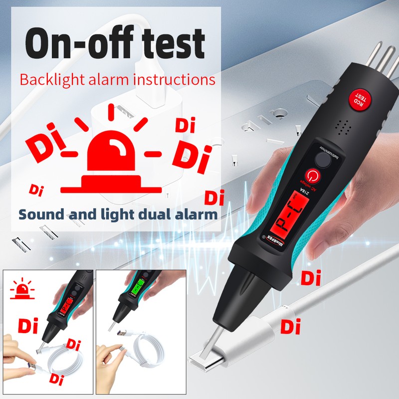 2in1 Socket Circuit Analyzer Intelligent Voltage Tester 12-300ACV Socket Tester