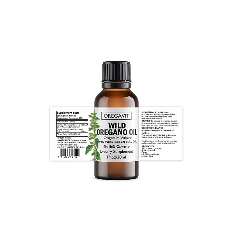 Wild Oregano Oil Organic - 100% Pure Undiluted Organic Wild