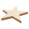 8Pcs Wooden Star Ornaments Blank Unfinished Small Christmas Tree Hanging