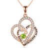 TOUPOP Crystal Heart Necklace for Women Forever Lover Heart Necklaces