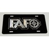 FAFO Scope Car Tag Diamond Etched Engraved Vanity Front Aluminum