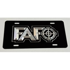 FAFO Scope Car Tag Diamond Etched Engraved Vanity Front Aluminum License Plate