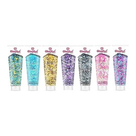 Holographic Glitter Face and Body Gel 7 Pack Cosmetic Glitter, Body Glitter, Hair Glitter, Festival Gel