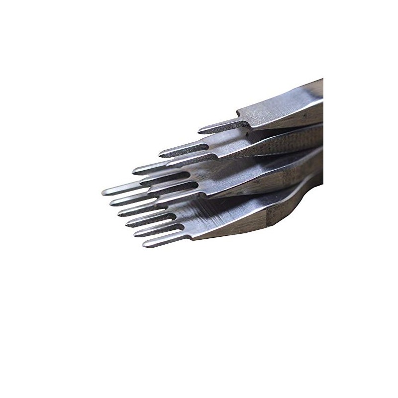 Lotatheta 1+2+4+6 Prong Graving Leather Craft Tools Hole Lacing Punch