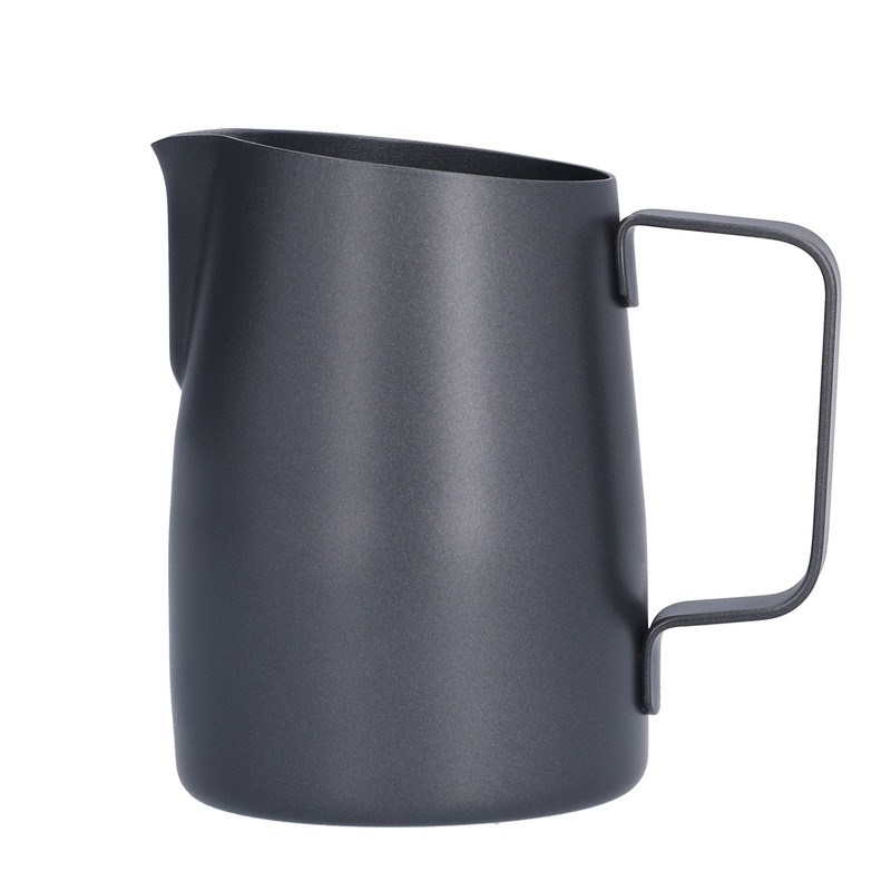 400ml Black PTFE Oblique Mouth Milk Frothing Jug 304 Stainless