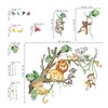 decalmile Large Jungle Animals Tree Branch Wall Decals Safari Lion