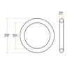 sourcing map 10 Pcs Metric Nitrile Rubber O-Rings Seal Rubber