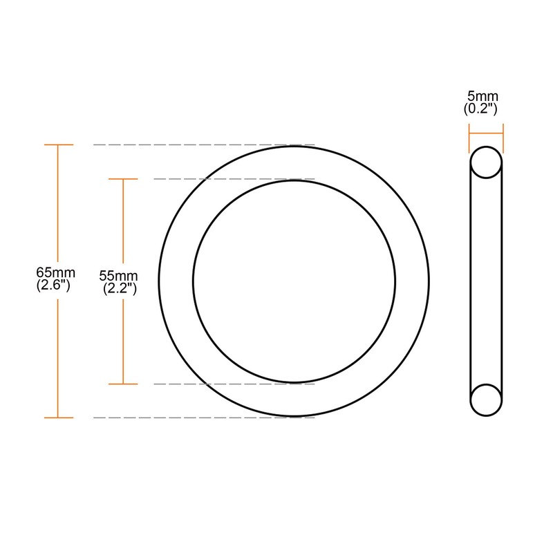 sourcing map 10 Pcs Metric Nitrile Rubber O-Rings Seal Rubber