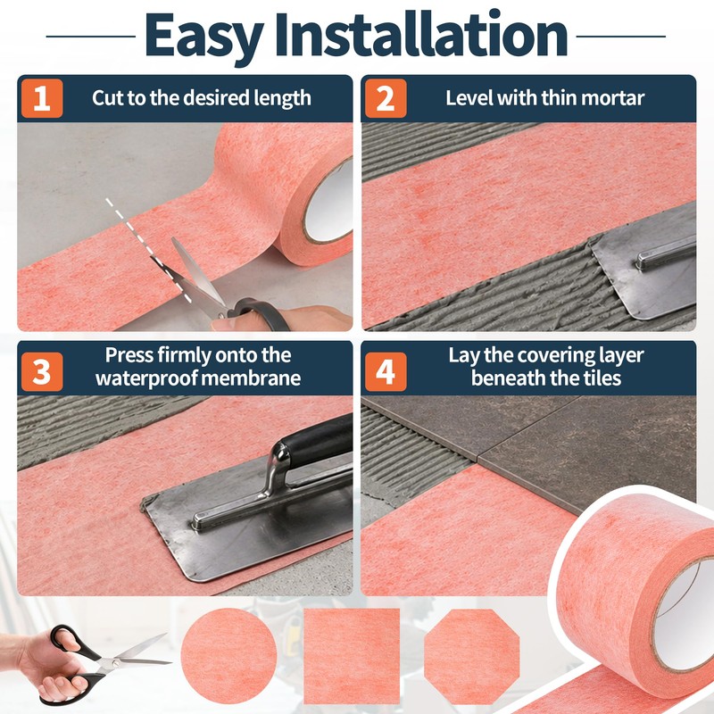 SUNJIKA Waterproofing Membrane Band, 5 in x 120 Ft, 24