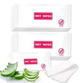 Gisdo 200 pcs Wet Wipes Individually Wrapped, Travel Wipes, Clean Wipe Individual Wipes Bulk for Travel for Hands, Face Cleaning