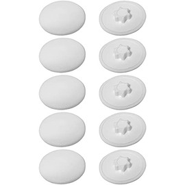 cyclingcolors 10x Cover Caps for Torx Screws Screw Cover Screw Caps Plastic White T10 12 mm