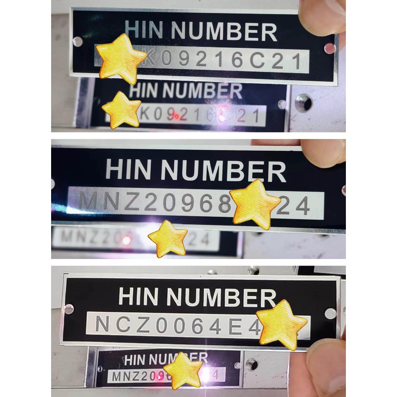 HIN Number Plate for Boat, Hull Identification Number Tags Replacement,